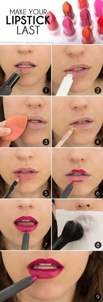 Make your lipstick stay: 