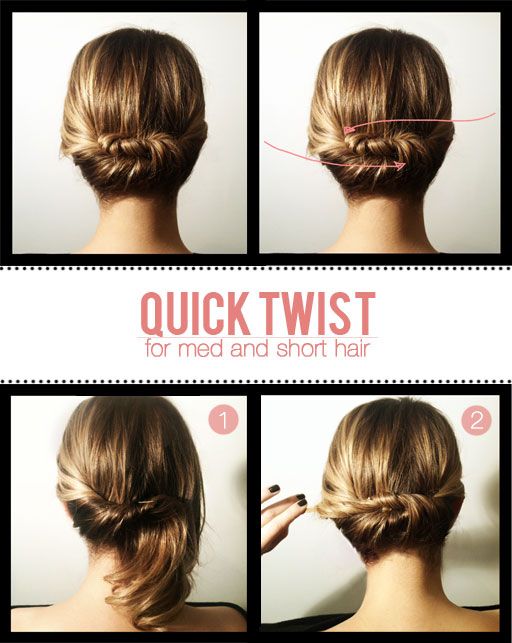 Le blog du cheveu: Double-twist : Coiffure simple, rapide et élégante pour cheveux courts et mi-longs: 