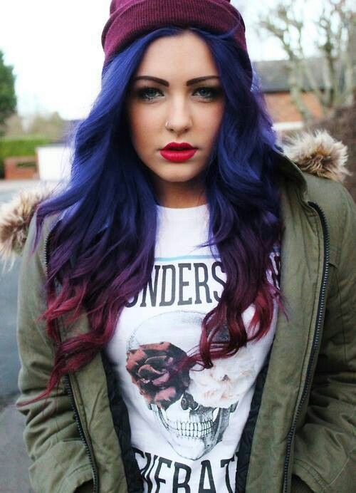Definitely need to try this color once my hair gets long again!: 