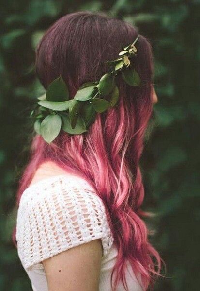 Tie dye hair, girly, fashion: 