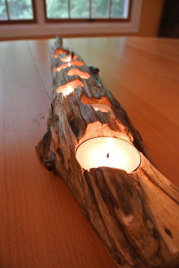 Illuminez votre maison à travers les merveilles de la nature avec ce bois inspiré bougeoir.
