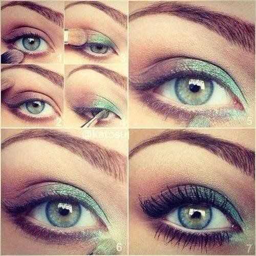 tuto maquillage yeux verts marrons modèle tendance: 