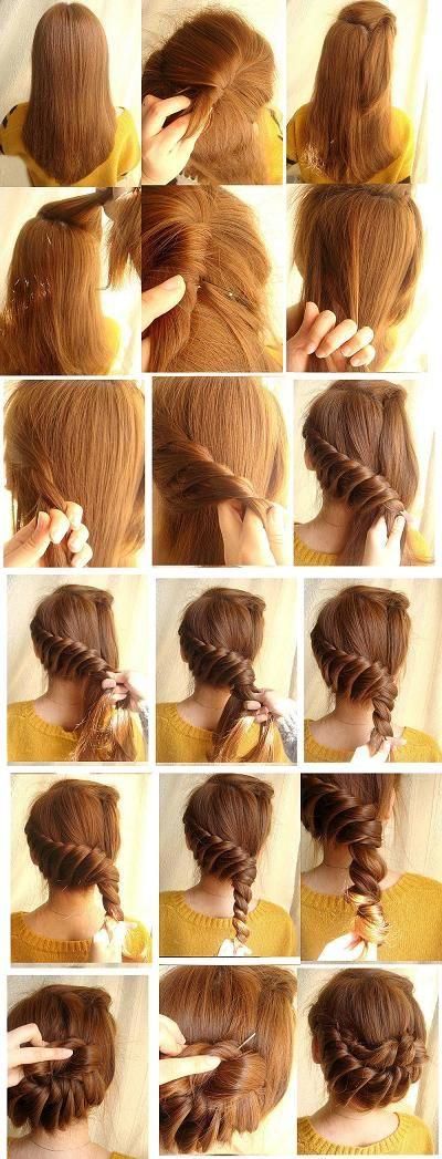 Cute hairstyle, it would take some time but would be nice during the summer - especially during an internship: 