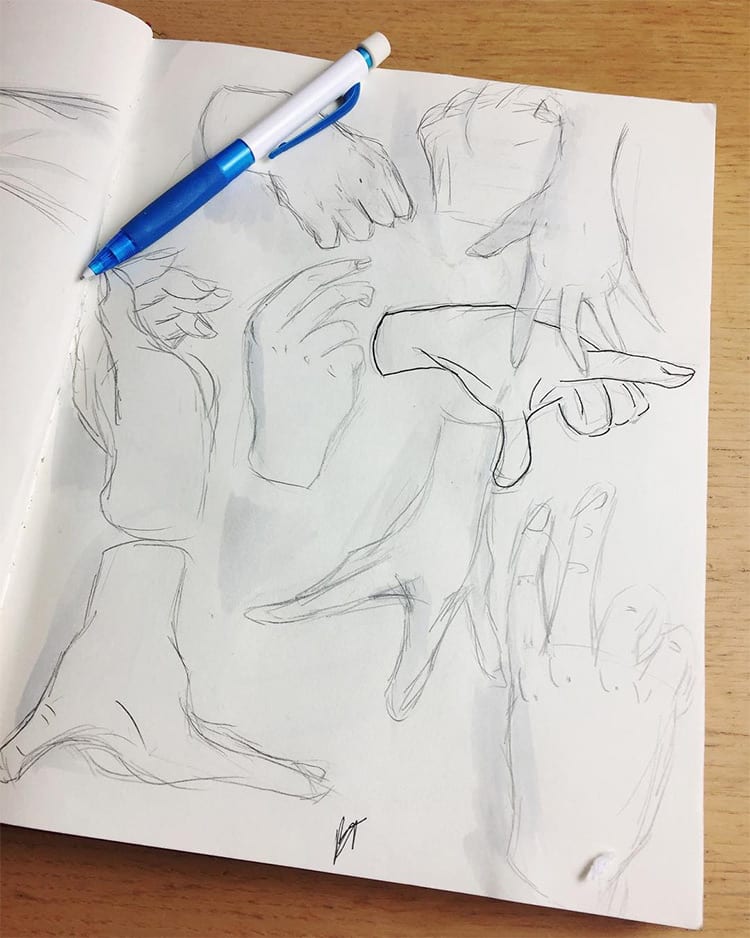 59 tutos & idées pour apprendre à dessiner une main 8