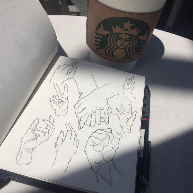59 tutos & idées pour apprendre à dessiner une main 11