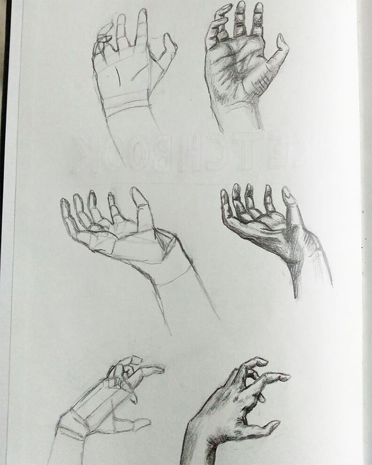 59 tutos & idées pour apprendre à dessiner une main 14