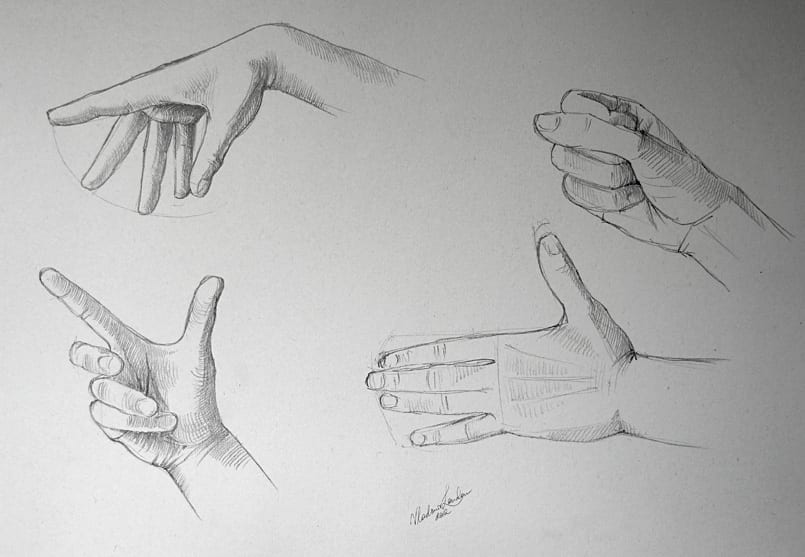 59 tutos & idées pour apprendre à dessiner une main 26