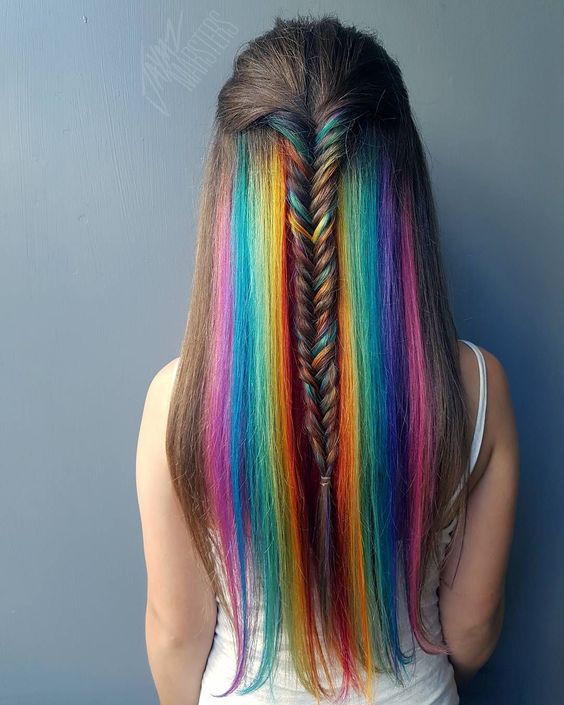 17 top idées de colorations de cheveux en Tie & Dye 1