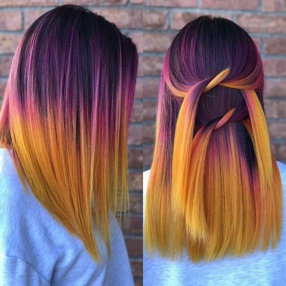 17 top idées de colorations de cheveux en Tie & Dye 8