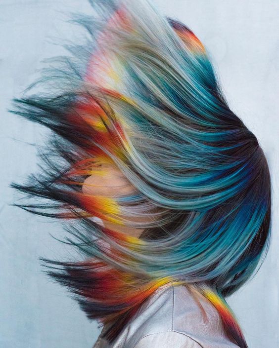 17 top idées de colorations de cheveux en Tie & Dye 10