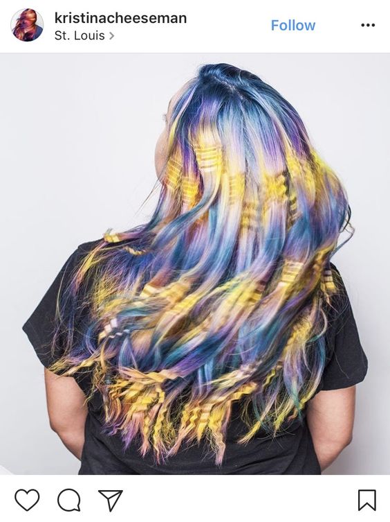 17 top idées de colorations de cheveux en Tie & Dye 11