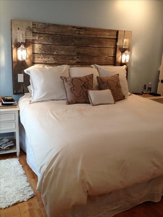 22 têtes de lit DIY originales en bois faites maison 13