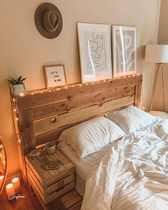 22 têtes de lit DIY originales en bois faites maison 4