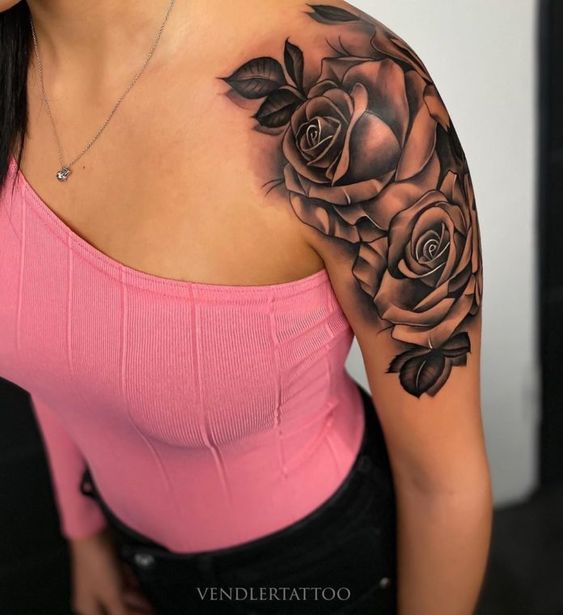 48 top idées de beaux tatouages avec des roses 44
