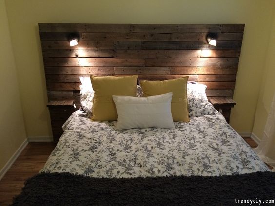 22 têtes de lit DIY originales en bois faites maison 6