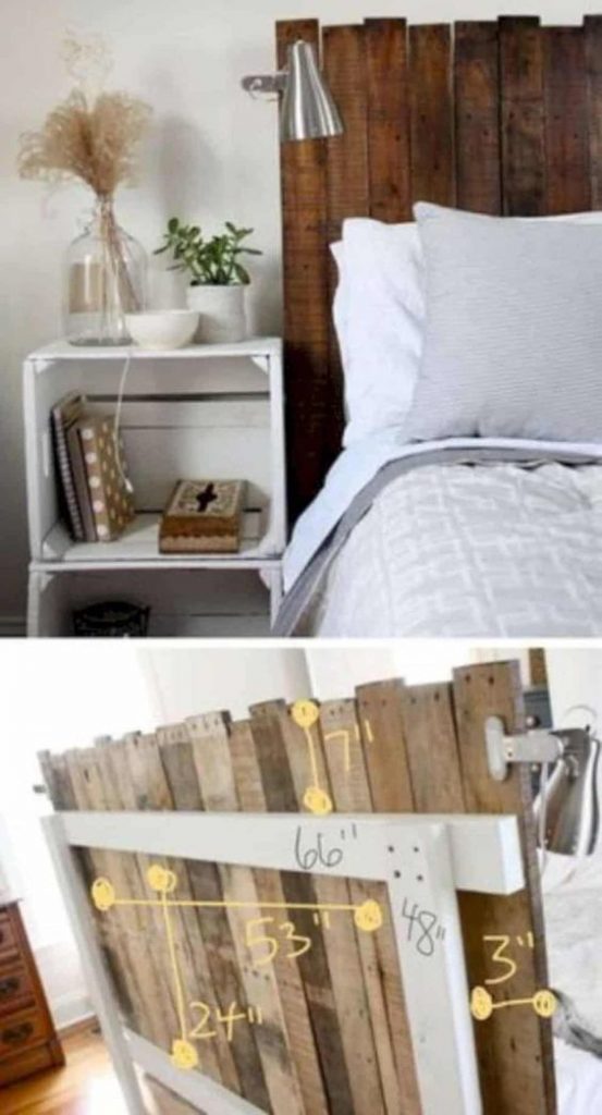 22 têtes de lit DIY originales en bois faites maison 9