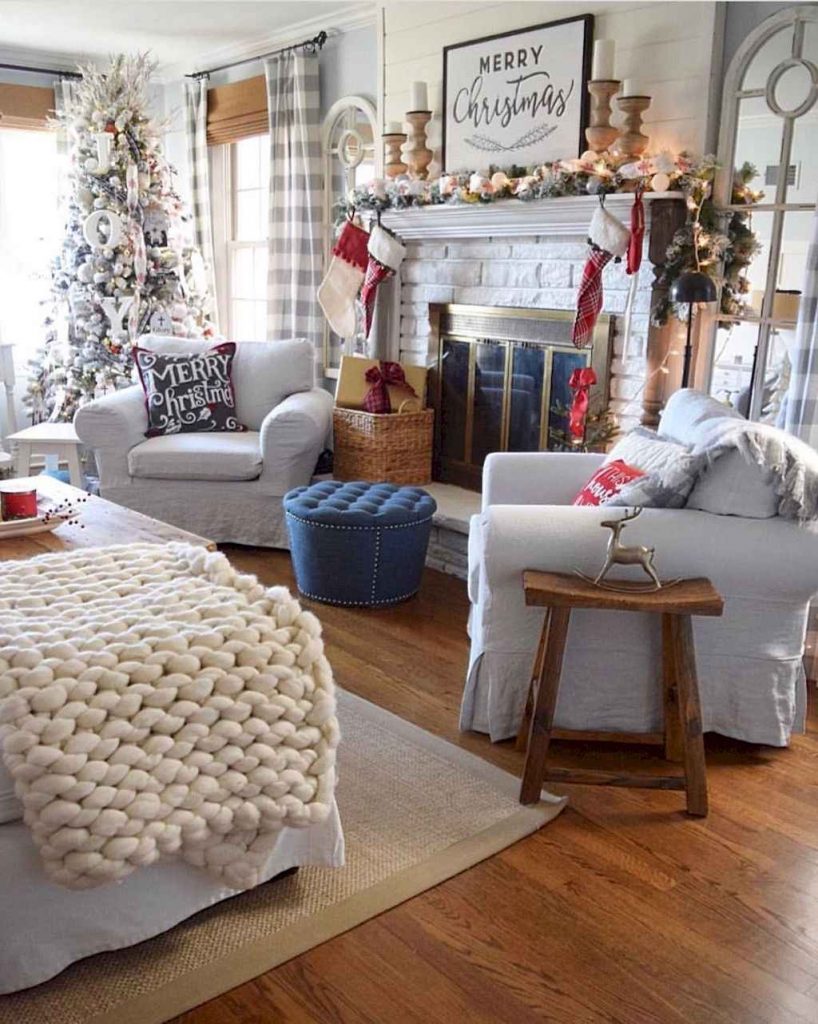 65 idées de décorations de Noël pour embellir son salon 25