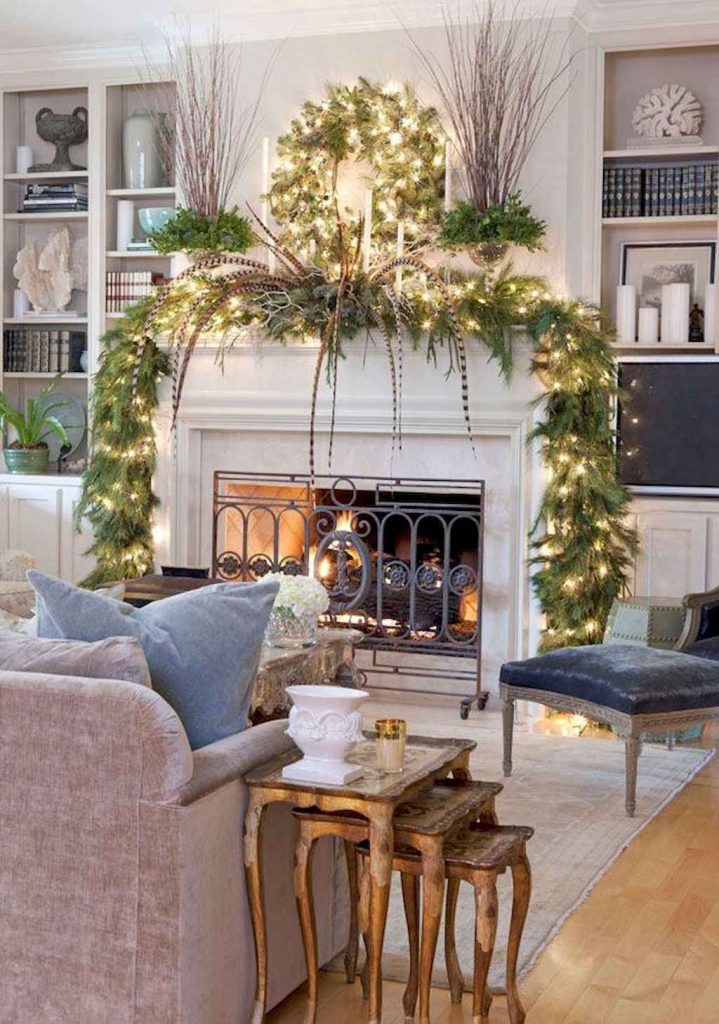 65 idées de décorations de Noël pour embellir son salon 32