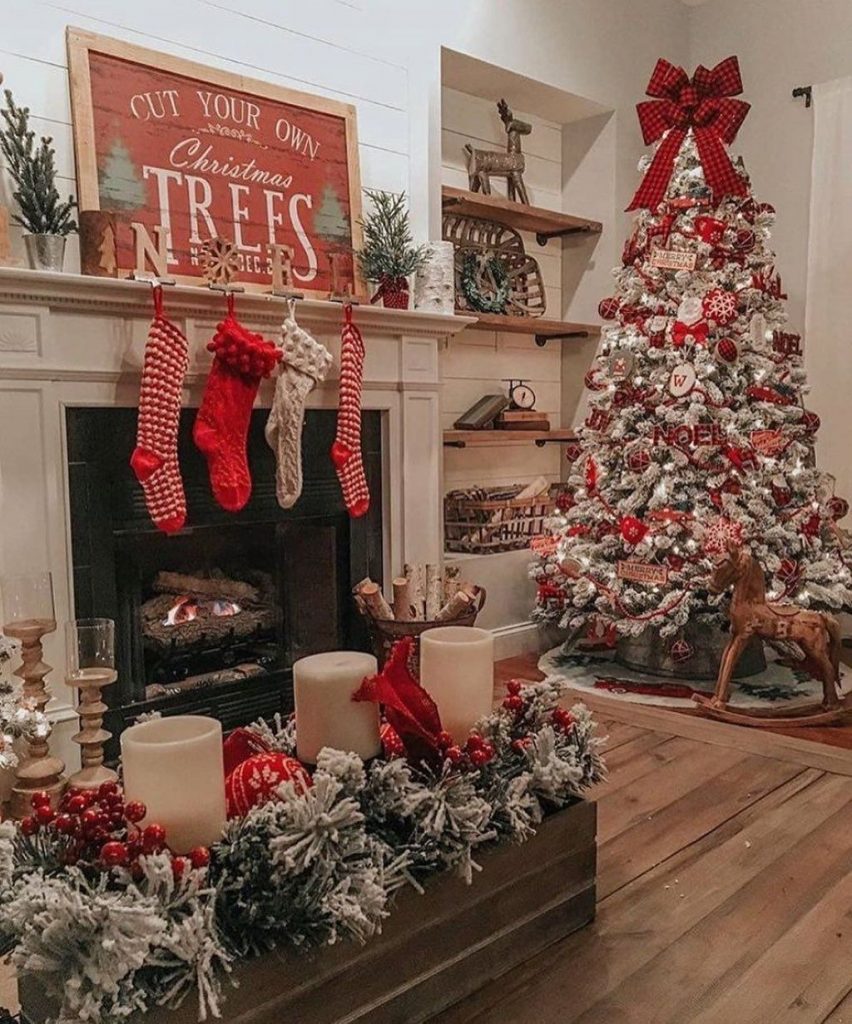 77 belles décorations de Noël pour décorer son salon 49