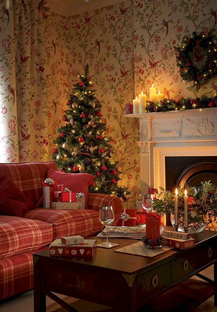 65 idées de décorations de Noël pour embellir son salon 49