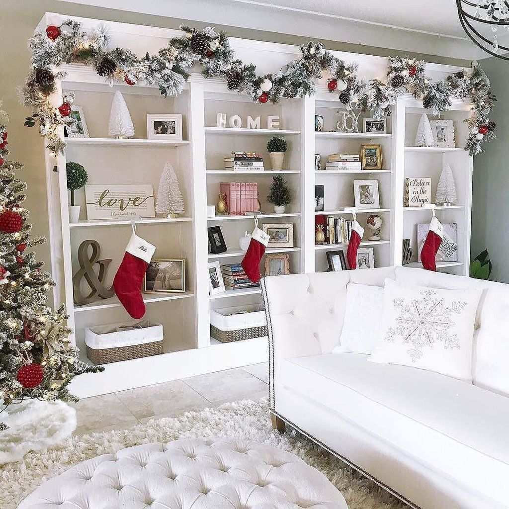 77 belles décorations de Noël pour décorer son salon 75