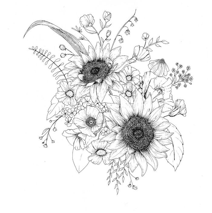 100 top idées & tutos de dessins de fleurs : pour apprendre à dessiner des fleurs 73