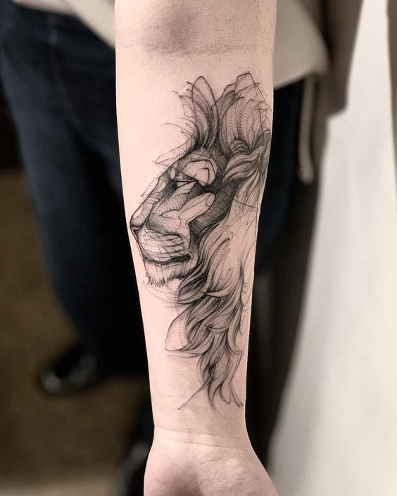 100 top idées de tatouages lion 23