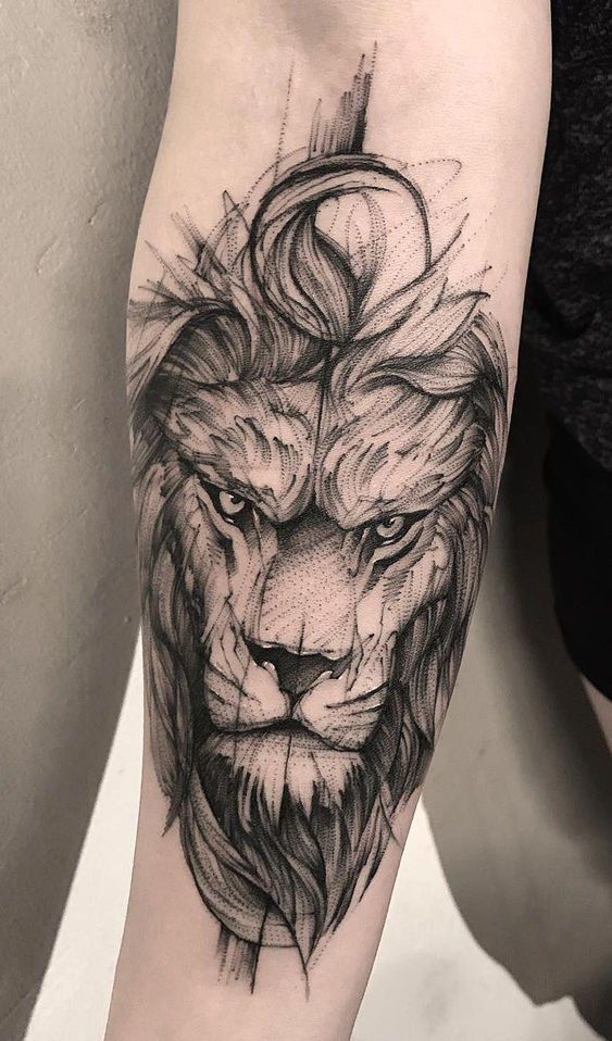 100 top idées de tatouages lion 25