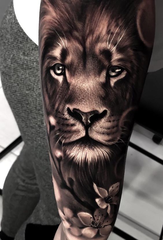 100 top idées de tatouages lion 37