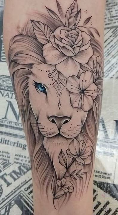 100 top idées de tatouages lion 39