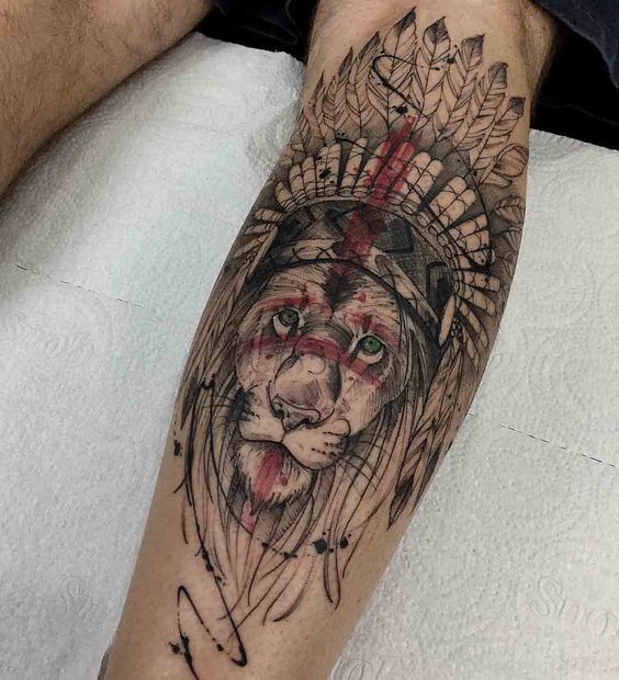 100 top idées de tatouages lion 42