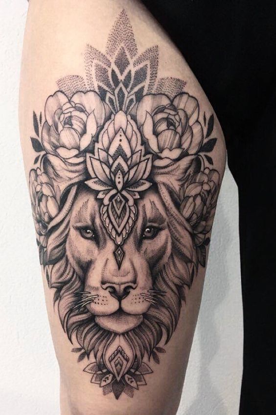 100 top idées de tatouages lion 45