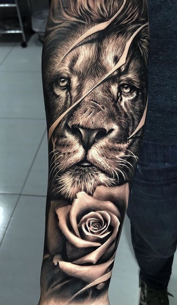 100 top idées de tatouages lion 63