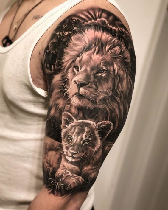 100 top idées de tatouages lion 71