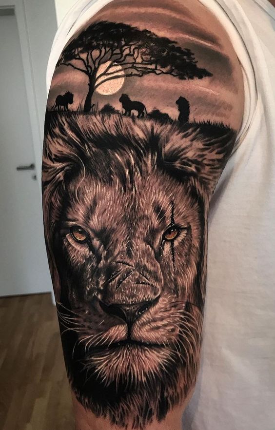 100 top idées de tatouages lion 77