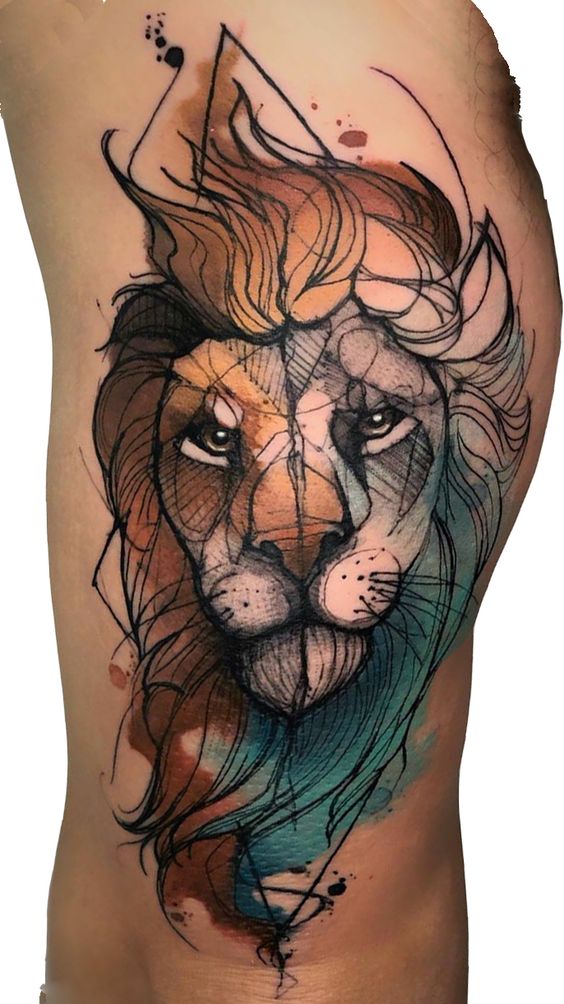 100 top idées de tatouages lion 94