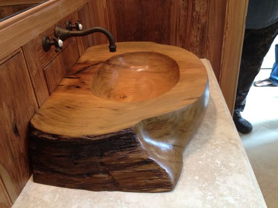 47 top idées de lavabos en bois pour s'inspirer 28
