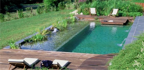 36 conceptions de piscines naturelles pour avoir une plage dans son jardin 33