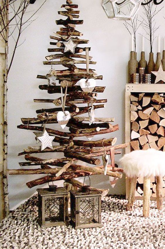 100 top idées de sapins de Noël en bois 11