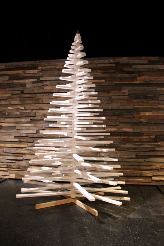 100 top idées de sapins de Noël en bois 83