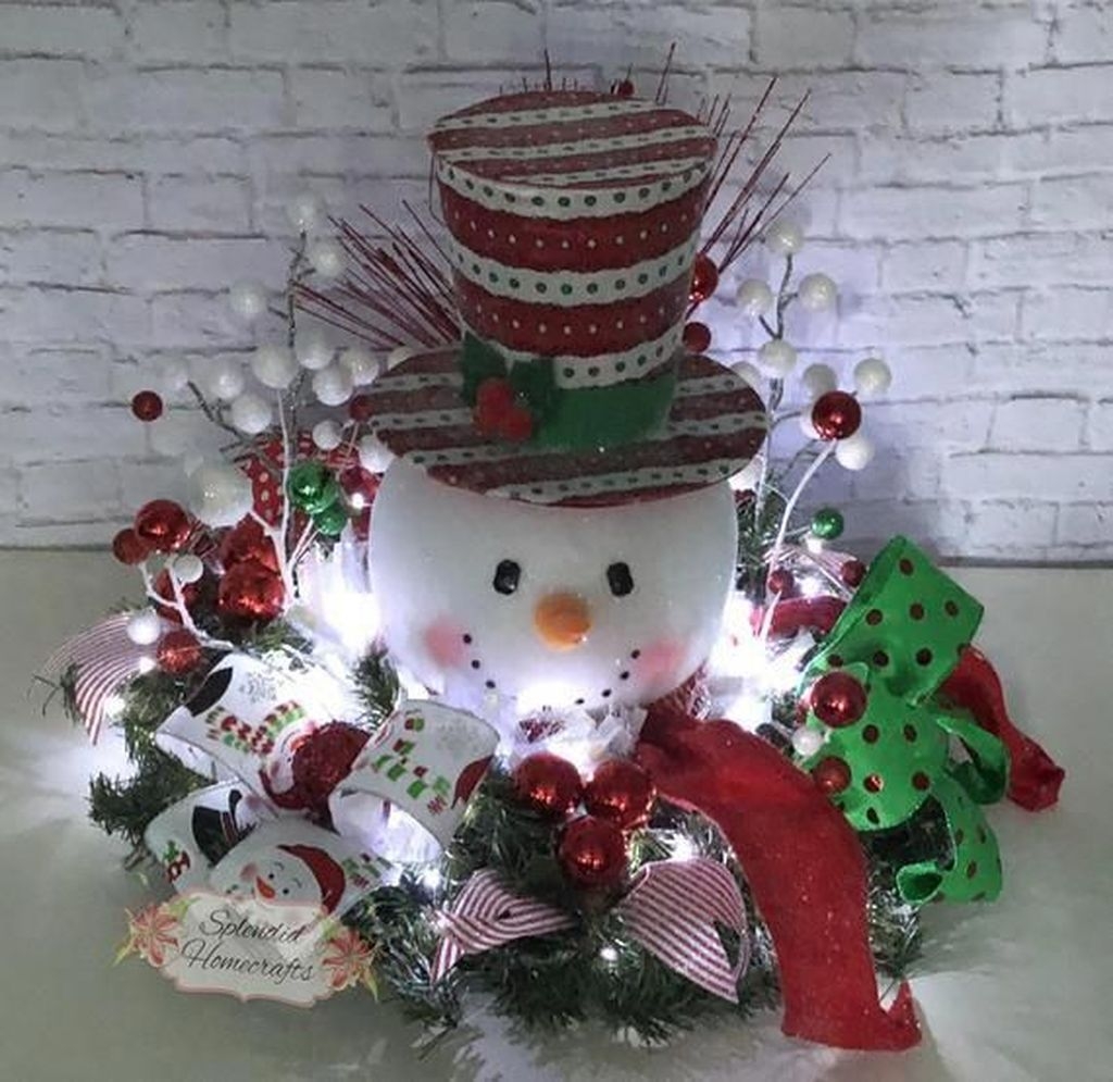50 top idées de décorations de Noël bonhomme de neige 24