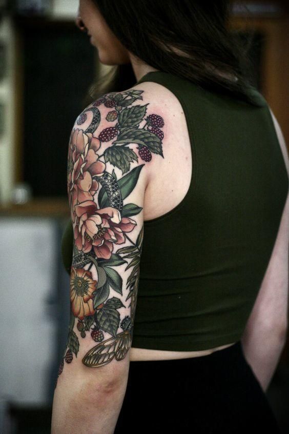 47 belles idées de tatouages bras pour femmes 11