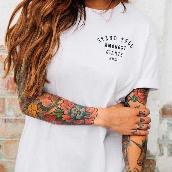 47 belles idées de tatouages bras pour femmes 21