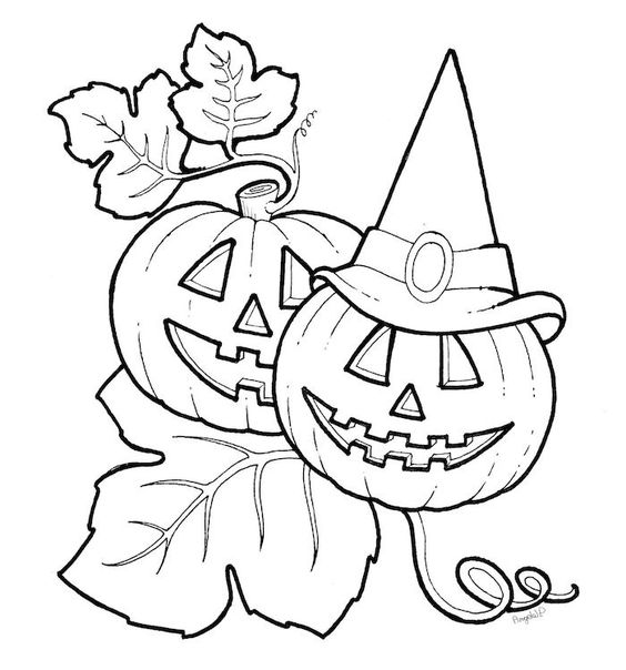 32 idées de dessins de citrouilles d'halloween 9
