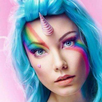 52 top idées de maquillage licorne pour fille 19