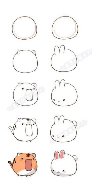 100 top idées & tutos de dessins kawaii mignons 53