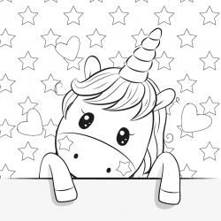 28 Dessins & Coloriages Licorne A Copier ou A Imprimer 14