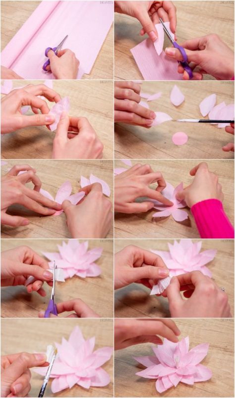 65 top idées & tutos de fleurs en papier à faire soi-même 11