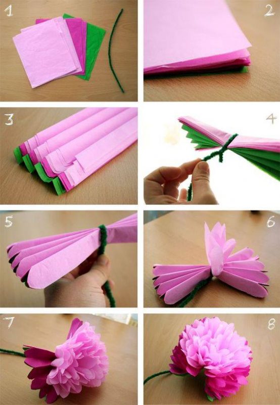 65 top idées & tutos de fleurs en papier à faire soi-même 47