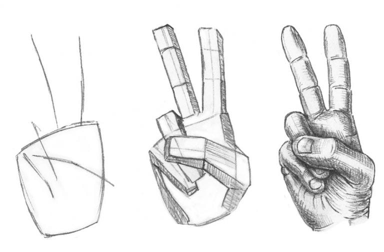59 tutos & idées pour apprendre à dessiner une main 4